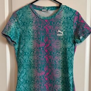 Puma Teal & Pink Snake Print Active dress